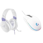 Turtle Beach Recon Spark Gaming Headset - PS4, PS5, Nintendo Switch, Xbox One & PC & Logitech G203 LIGHTSYNC Gaming Mouse with Customizable RGB Lighting, 6 Programmable Buttons, White