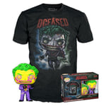 Funko POP! & Tee: DC - Joker CC - Large - (L) - T-Shirt - Clothes With Collectable Vinyl Figure - Gift Idea - Toys and Short Sleeve Top for Adults Unisex Men and Women - Official Merchandise