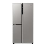 Haier Three-Door Side-by-Side Refrigerator Freezer - Satina