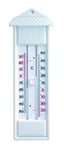 TFA Dostmann Thermomètre analogique Maxima-Minima 10.3014.02 Hauts et Basses Résistant aux intempéries Blanc L 80 x L 32 x H 232 mm