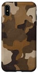 iPhone XS Max Brown Vintage Camo Realistic Worn Out Effect Case