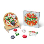 Melissa & Doug Wooden Double-Sided Pizza Topping Toss Games for 1 or 2 Players | Bean Bag Target Game, Bingo, Tic-Tac-Toe, Matching, Number, Motor Skills Activity Toy for Kids Ages 3+
