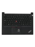 - notebook replacement keyboard - with Trackpoint - QWERTY - US with Euro symbol - black - Bærbar tastatur - til udskiftning - Engelsk - Sort