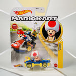 Toad Hot Wheels Mario Kart Racing Mach 8 Car Die Cast 2.5” Vehicle Toy By Mattel