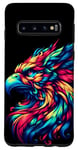 Coque pour Galaxy S10 Illustration animale griffin cool esprit tie-dye art
