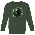The Lord Of The Rings Aragorn Colour Splash Kids' Sweatshirt - Forest Green - 5-6 Years - Forest Green