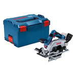 Bosch Professional 18V System Cordless Circular Saw GKS 18V 57-2 L (Saw Blade on The Left, brushless Motor, Cutting Depth of 57mm in 90° cuts, incl.1 x Circular Saw Blade)