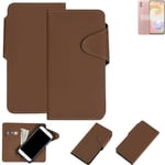 Protective cover for Samsung Galaxy A04 flip case faux leather brown mobile phon