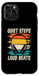 Coque pour iPhone 11 Pro Silent Disco Quiet Steps Loud Beats Casque vintage