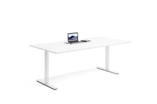 Wulff Hev senk skrivebord 200x100cm 670-1170 mm (slaglengde 500 mm) Färg på stativ: Hvit - bordsskiva: