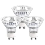 Gu10 Halogenlampor 35w Dimbara, 220v Gu10 Halogen Spotlightlampor 2 Stift, 400 Lm, 2800k Varm Vit, 3-pack, Vit