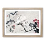 Big Box Art Cockatoo by Ren Yi Framed Wall Art Picture Print Ready to Hang, Oak A2 (62 x 45 cm)