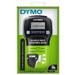 Dymo Märkmaskin LM160 paket inkl. 3x D1 svart/vit 12 mm tape