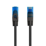 Câble Patch Ethernet Cat.5e U/UTP Transmission jusqu'à 1Gigabit, 2 connecteurs RJ45, câble PVC, CCA, AWG 26/7. Idéal pour la Transmission par Fibre Optique avec des Liaisons Gigabit/LAN, 2m, Noir