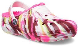 Crocs Infants Girls Sandals Clogs Lined Classic Marbled Slip On pink UK Size 8