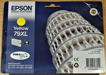 GENUINE EPSON 79XL Yellow cartridge ORIGINAL T7904 TOWER OF PISA ink  boxed 2024