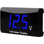 DC 12V bil digital voltmätare, vattentät display (blå)