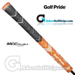 Golf Pride MCC Plus 4 Teams Midsize Grips - Black / Dark Orange / White x 13