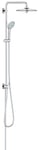 GROHE Euphoria 260 - shower system (water-saving, conversion for wall mounting, 3 spray modes, scratch-resistant), chrome, 27421002, Ø 260 mm