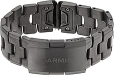 Garmin QuickFit 22 Watch Bands - Vented Titanium Bracelet with Carbon Grey Dlc Coating