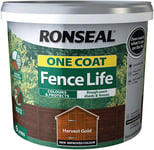Premium 1  Coat  Fence  Life  Colours  and  Protects  9  Litre ( Harvest  Gold )