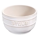 STAUB ceramic dessert bowl casserole dish, round, set of 2 ivory white 9 cm