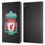 Head Case Designs Officially Licensed Liverpool Football Club Black Pixel 1 Crest 2 Leather Book Wallet Case Cover Compatible With Samsung Galaxy Tab S6 Lite