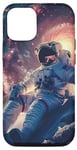 Coque pour iPhone 12/12 Pro Astronautes Galaxie Espace Planètes Espace Astronaute