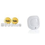 Yale IA-340 Security System, White & AC-PIR Sync Alarm Motion Detector - Sync Smart Home Alarm - 200 m range - Works with Alexa, The Google Assistant - Philips Hue, White