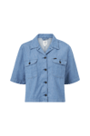Lee - Skjorte Short Sleeve Jacket Blå 36 Light linnen Vevd|Bomull|Lin|Elastan