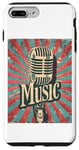 Coque pour iPhone 7 Plus/8 Plus Microphone chanteur vintage rétro chanteur