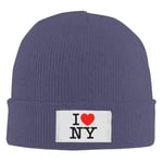 Classic Baseball Cap, Cool Beanie I Love New York NY Logo Ski Hat Watch Cap Navy
