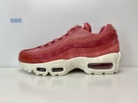 Nike Air Max 95 Premium Suede Red Pink Leather Sail UK Size 4 EU 37.5 807443-801