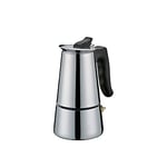 Cilio Adriana Espresso Maker Cups Stainless Steel Suitable for Induction Cookers 4 Tassen grey