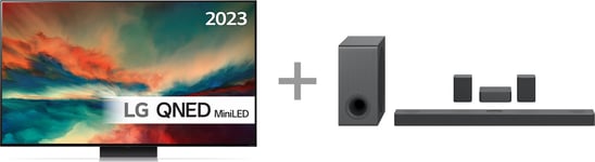 LG Electronics QNED86 75" 4K QNED Mini-LED -televisio (2023) + S80QR 5.1.3 Dolby Atmos Soundbar -tuotepaketti