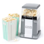 Popcorn Maker Machine Retro Hot Air Popper with 6 Boxes Healthy Snack Fat-Free 