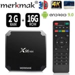 MERKMAK X96 MINI TV BOX 2GO + 16GO Android 9.0 Multi-Core 64bit Cortex-A53, GPU Mali-450,4KHD, 2.4GWIFI