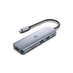 Qhou Hub USB C pour MacBook M1/M2, 6 in 1 Hub USB Type-C avec 2 * USB 3.0, HDMI, PD, SD/TF Compatible avec Ordinateur Portable/PC/Tablet/Souris/Tastiera