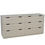 Aoko byrå 6 lådor beige