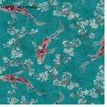 ** SAMPLE Asian Fusion Koi Wallpaper Teal AS Creation