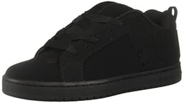 DC Shoes Mixte Court Graffik-Low-Top Shoes for Men Chaussures de Skateboard, (Black/Black/Black), 45 EU