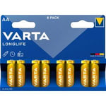 Varta Longlife AA batterier - 8 stk.
