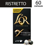 L'OR 60 Nespresso* Compatible Capsules Ristretto (6 Packs, 60 Coffee Pods)