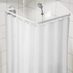 Van Der P Unicolor badeforhæng, 120x220 cm, hvid