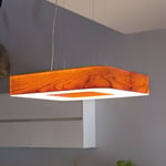 LZF LAMPS Cuad -LED-riippuvalaisin 0–10 V, kirsikkapuu