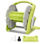 Navaris Compact Empty Hose Reel - Portable Free Standing Hose Reel with Handle for Easy Movement - Suitable for 20m 12.5mm PVC Pipe (Not Included)