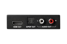 StarTech.com HDMI Audio Extractor - 4K 60Hz - HDMI Audio De-embedder - HDR - Toslink Optical Audio - Dual RCA Audio - HDMI Audio (HD202A) - HDMI audio signal-udtræk