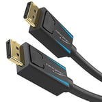 KabelDirekt – 10x 8K DisplayPort & DP cable, end-to-end A.I.S. shielding – 2m (for DP 1.4 gaming PCs/laptops/graphics cards/monitors with 8K@60Hz, 4K@120Hz and ultra-fast 144Hz/165Hz/240Hz)