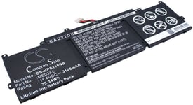 Kompatibelt med Hp Stream Notebook PC 13-c028TU, 11.4V, 3100 mAh