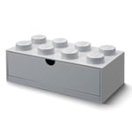 "Brique Gris de Rangement LEGO à tiroirs et à 8 tenons"